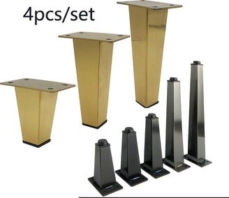 4Pcs Adjustable Sofa Legs Metal Table Square Foot, Golden Furniture, Bed Bathroom Cabinet Foot, Support Tv Raised Foot