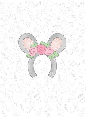 Floral Bunny Ear Headband 2022 Cookie Cutter