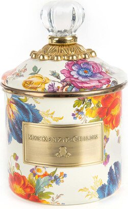 Flower Market White Demi Canister