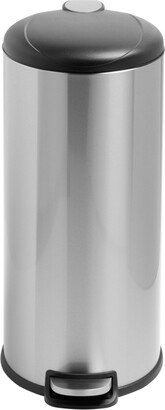 30L Soft-Close Round Stainless Steel Trash Can