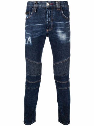 Panelled Skinny Jeans-AB