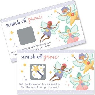 Big Dot of Happiness Let's Be Fairies - Fairy Garden Birthday Party Game Scratch Off Cards - 22 Count