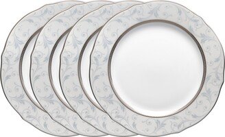 Regina Platinum Set of 4 Scalloped Accent Plates, Service For 4