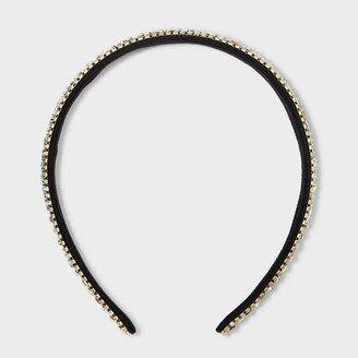 Stone Covered Headband Black