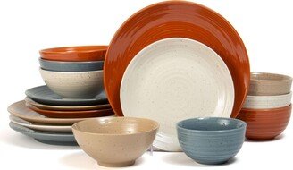 Siterra Painters Palette 16 Piece Dinnerware Set, Service for 4