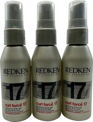 Curl Force 17 Texturizing Spray Gel 1.7 OZ Set of 3