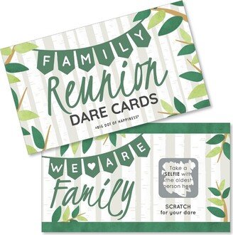 Big Dot of Happiness Family Tree Reunion - Family Gathering Party Game Scratch Off Dare Cards - 22 Count