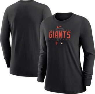 Women's Black San Francisco Giants Authentic Collection Legend Performance Long Sleeve T-shirt