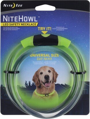 Nite Howl LED Safety Necklace Adjustable Dog Collar - Green