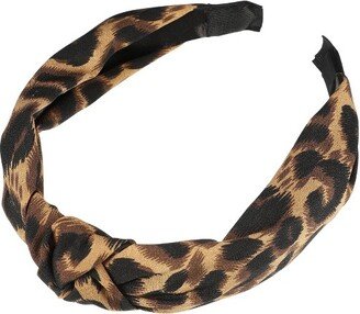 Unique Bargains Women's Leopard Pattern Knotted Headbands 1 Pc Coffee