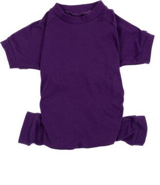 Leveret Dog Cotton Pajama Solid Dark Purple