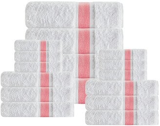 Unique 16Pcs Salmon Stripe Towel Set