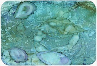 8963LCB Abstract Crabs & Oysters Glass Cutting Board