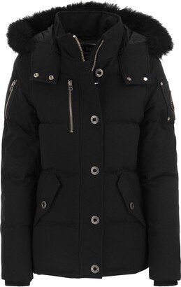 Original 3q - Hooded Down Jacket In Shearling