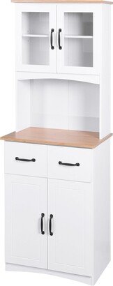 Wooden Kitchen Cabinet Pantry Room Storage Microwave Cabinet