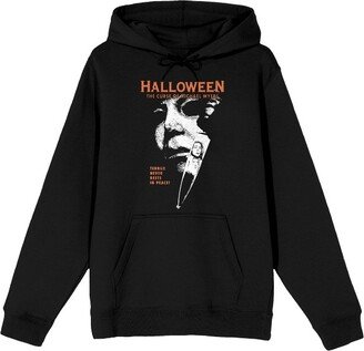 Scream Halloween 6 Michael Myers Poster Art Long Sleeve Black Adult Hooded Sweatshirt-Medium