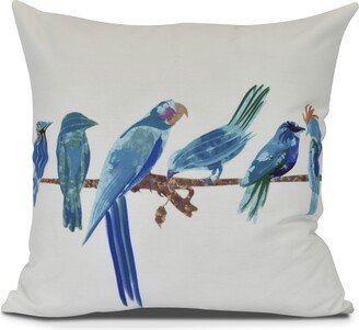 Morning Birds, Animal Print Outdoor Pillow