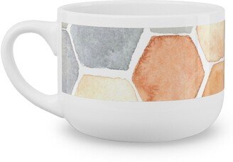 Mugs: Hexagon - Warm Latte Mug, White, 25Oz, Multicolor