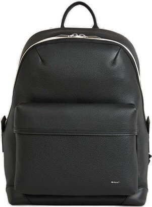 Logo Plaque Zip-Up Backpack-AC