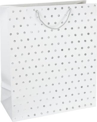 Jumbo Dot Tote Silver