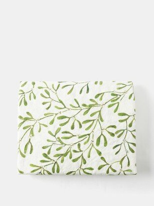 Mistletoe-print 165x380cm Linen Tablecloth