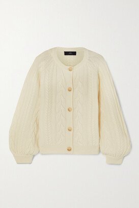 Net Sustain Millbrook Cable-knit Cashmere Cardigan - Ivory