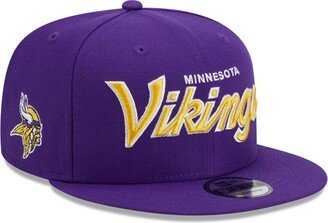 Men's Purple Minnesota Vikings Main Script 9FIFTY Snapback Hat