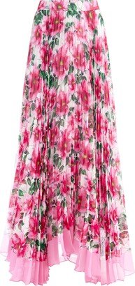 Katz Sunburst floral-print maxi skirt