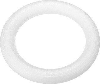 Unique Bargains 2.8 Inch Foam Wreath Forms Round Craft Rings for DIY Art Florists Pack of 1 - White