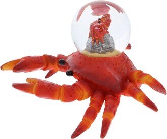 Crab Snow Globe - Figurine with Sparkling Glitter - 5.5Lx4.5Wx2.6H inches