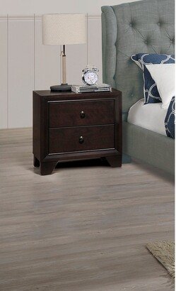 EDWINRAYLLC Modern Bedroom Nightstand Brown Drawers Bedside Table Rubberwood Bedside Cupboard Sofa Table Side Table Accent Table