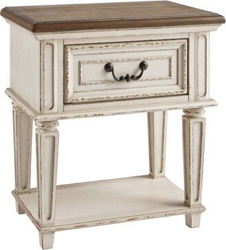 Realyn One Drawer Nightstand Chipped