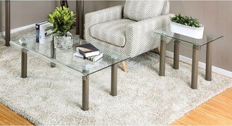 Vill Contemporary Gold 47-inch 2-piece Accent Table Set