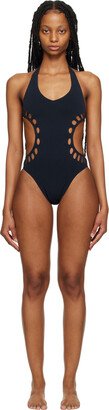 Navy Cutout One-Piece Swimsuit