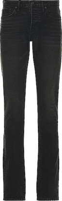 Black Denim Stretch Slim Fit Jean in Black