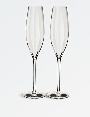 Elegance Optic Crystal Champagne Flute set of two