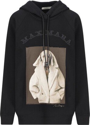 Wegman Printed Drawstring Hoodie