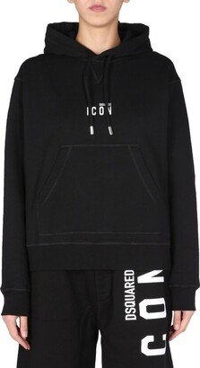 Logo Printed Drawstring Hoodie-AC