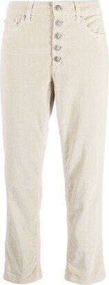 Carmen slim-fit cotton trousers