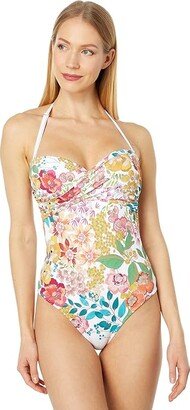 Twist Bra One-Piece (Multi) Women's Swimsuits One Piece