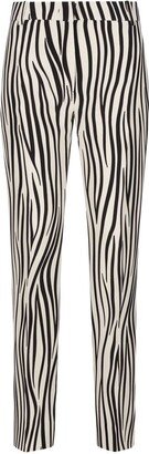 Zebra Printed High Waist Trousers