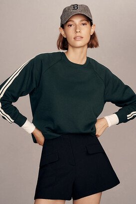 Sporty Stripe Crew-Neck Sweatshirt