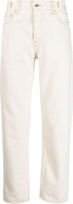 White Tearaway Tapered Jeans