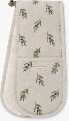 Sophie Allport Olive Linen Double Oven Glove