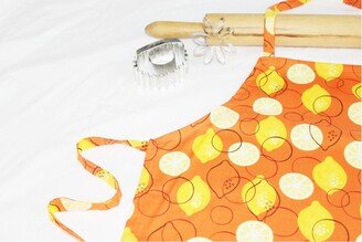 Lemons On Orange Child Apron - Ready To Ship