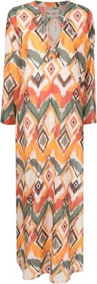 Argentina geometric-print maxi dress