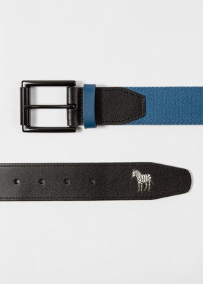 Blue Webbing Zebra Belt