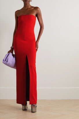 Bysha Strapless Stretch-crepe Maxi Dress - Red