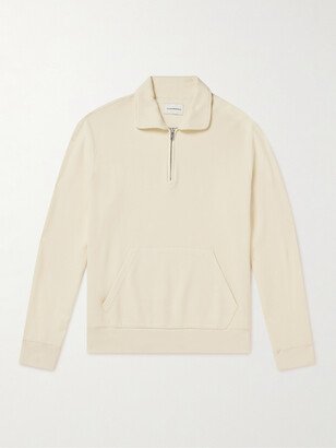 Half-Zip Ribbed Cotton Sweater-AA