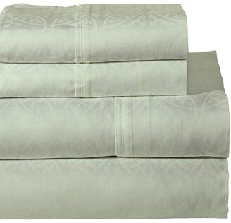 Printed 300 Thread Count Cotton Sateen 3-Pc. Sheet Sets, Twin